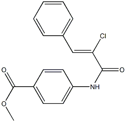 methyl 4-[(2-chloro-3-phenylacryloyl)amino]benzoate Struktur