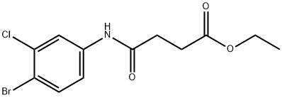 ethyl 4-[(4-bromo-3-chlorophenyl)amino]-4-oxobutanoate Structure