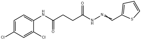 N-(2,4-dichlorophenyl)-4-oxo-4-[2-(2-thienylmethylene)hydrazino]butanamide Struktur