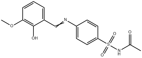 N-({4-[(2-hydroxy-3-methoxybenzylidene)amino]phenyl}sulfonyl)acetamide Struktur