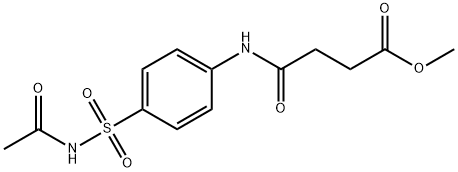 methyl 4-({4-[(acetylamino)sulfonyl]phenyl}amino)-4-oxobutanoate Struktur