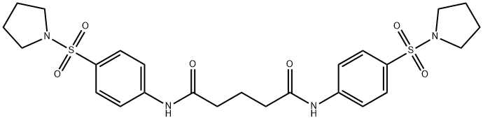 N,N'-bis[4-(1-pyrrolidinylsulfonyl)phenyl]pentanediamide Struktur