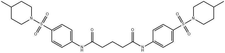 N,N'-bis{4-[(4-methyl-1-piperidinyl)sulfonyl]phenyl}pentanediamide Struktur