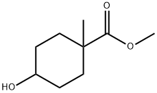 4-Hydroxy-1-methyl-cyclohexanecarboxylic acid methyl ester Struktur