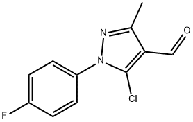 5-chloro-1-(4-fluorophenyl)-3-methyl-1H-pyrazole-4-carbaldehyde Struktur