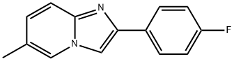 2-(4-fluorophenyl)-6-methylimidazo[1,2-a]pyridine Struktur