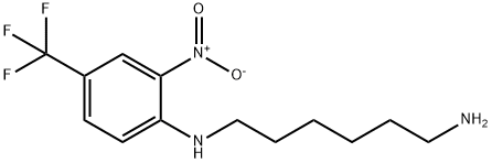 N'-[2-nitro-4-(trifluoromethyl)phenyl]hexane-1,6-diamine Struktur