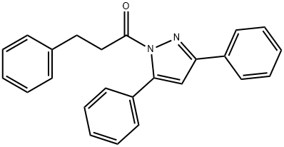 3,5-diphenyl-1-(3-phenylpropanoyl)-1H-pyrazole Struktur