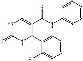 4-(2-chlorophenyl)-6-methyl-N-(pyridin-2-yl)-2-thioxo-1,2,3,4-tetrahydropyrimidine-5-carboxamide Struktur