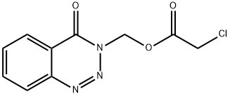 (4-oxobenzo[d][1,2,3]triazin-3(4H)-yl)methyl 2-chloroacetate Struktur