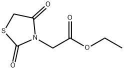 (2,4-Dioxo-thiazolidin-3-yl)-acetic acid ethyl ester Struktur