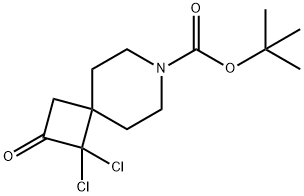 tert-butyl 1,1-dichloro-2-oxo-7-azaspiro[3.5]nonane-7-carboxylate Struktur