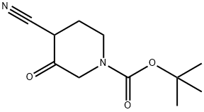 tert-butyl 4-cyano-3-oxopiperidine-1-carboxylate Struktur