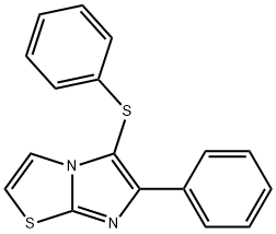 6-phenyl-5-(phenylthio)imidazo[2,1-b]thiazole Struktur