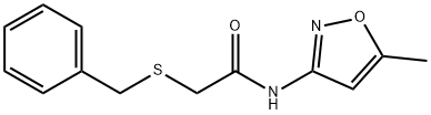 2-(benzylthio)-N-(5-methylisoxazol-3-yl)acetamide Struktur