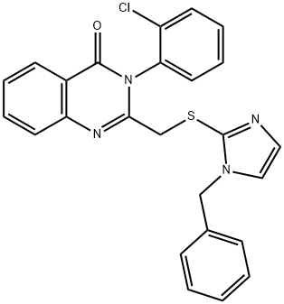 2-{[(1-benzyl-1H-imidazol-2-yl)thio]methyl}-3-(2-chlorophenyl)quinazolin-4(3H)-one Struktur