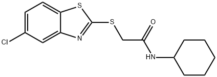 2-[(5-chloro-1,3-benzothiazol-2-yl)sulfanyl]-N-cyclohexylacetamide Struktur