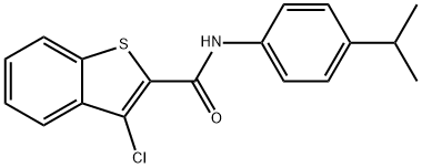 3-chloro-N-(4-propan-2-ylphenyl)-1-benzothiophene-2-carboxamide Struktur