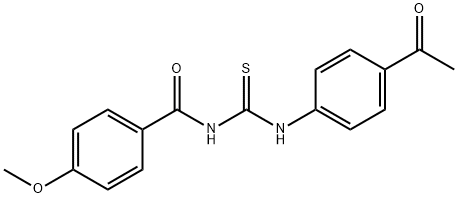 N-{[(4-acetylphenyl)amino]carbonothioyl}-4-methoxybenzamide Struktur