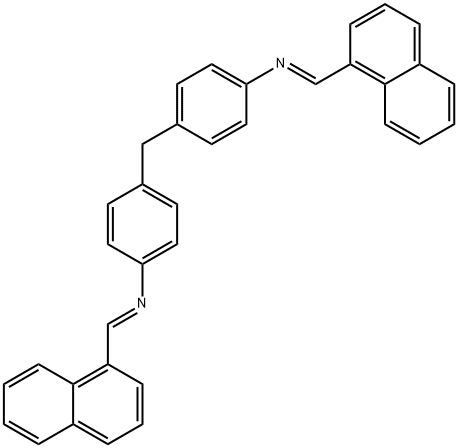 (1-naphthylmethylene)(4-{4-[(1-naphthylmethylene)amino]benzyl}phenyl)amine Struktur