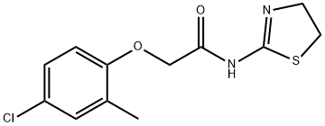 2-(4-chloro-2-methylphenoxy)-N-(4,5-dihydro-1,3-thiazol-2-yl)acetamide Struktur