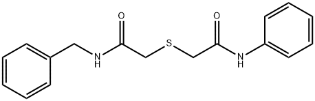 2-(2-anilino-2-oxoethyl)sulfanyl-N-benzylacetamide Struktur