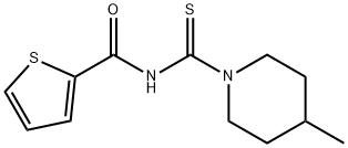 N-[(4-methyl-1-piperidinyl)carbonothioyl]-2-thiophenecarboxamide Struktur