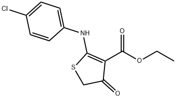 ethyl 2-[(4-chlorophenyl)amino]-4-oxo-4,5-dihydrothiophene-3-carboxylate Struktur