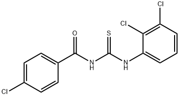 4-chloro-N-{[(2,3-dichlorophenyl)amino]carbonothioyl}benzamide Struktur