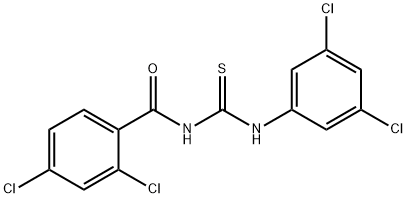 2,4-dichloro-N-{[(3,5-dichlorophenyl)amino]carbonothioyl}benzamide Struktur