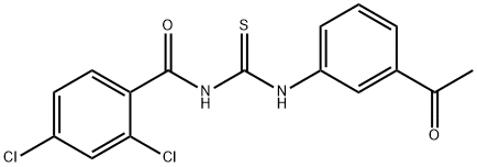 N-{[(3-acetylphenyl)amino]carbonothioyl}-2,4-dichlorobenzamide Struktur