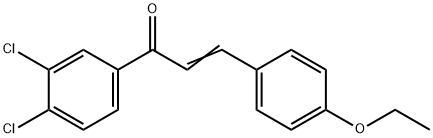 (2E)-1-(3,4-dichlorophenyl)-3-(4-ethoxyphenyl)prop-2-en-1-one Struktur