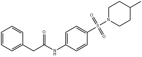 N-[4-(4-methylpiperidin-1-yl)sulfonylphenyl]-2-phenylacetamide Struktur