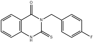 3-(4-fluorobenzyl)-2-sulfanylquinazolin-4(3H)-one Struktur