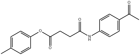 4-methylphenyl 4-[(4-acetylphenyl)amino]-4-oxobutanoate Structure