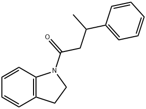 1-(2,3-dihydroindol-1-yl)-3-phenylbutan-1-one Struktur