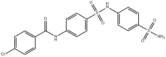 N-[4-({[4-(aminosulfonyl)phenyl]amino}sulfonyl)phenyl]-4-chlorobenzamide Struktur