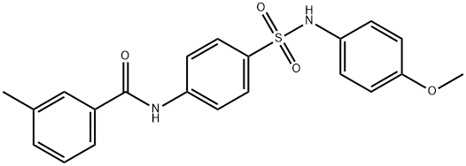 N-(4-{[(4-methoxyphenyl)amino]sulfonyl}phenyl)-3-methylbenzamide Struktur