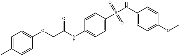 N-(4-{[(4-methoxyphenyl)amino]sulfonyl}phenyl)-2-(4-methylphenoxy)acetamide Struktur