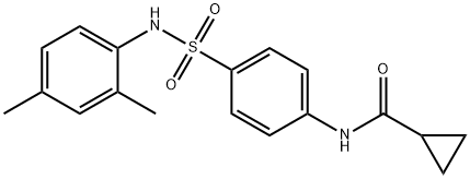 N-[4-[(2,4-dimethylphenyl)sulfamoyl]phenyl]cyclopropanecarboxamide Struktur