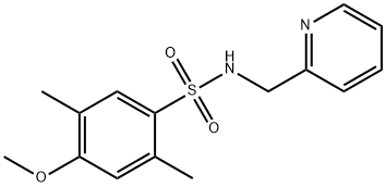 4-methoxy-2,5-dimethyl-N-(pyridin-2-ylmethyl)benzenesulfonamide Struktur