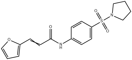 3-(2-furyl)-N-[4-(1-pyrrolidinylsulfonyl)phenyl]acrylamide Struktur