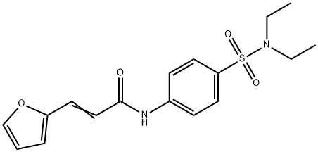 N-{4-[(diethylamino)sulfonyl]phenyl}-3-(2-furyl)acrylamide Struktur