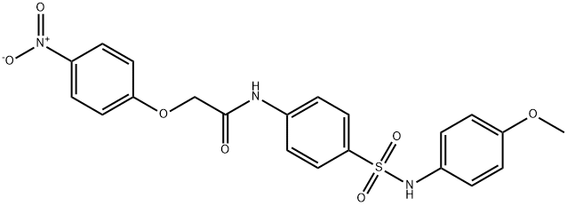 N-(4-{[(4-methoxyphenyl)amino]sulfonyl}phenyl)-2-(4-nitrophenoxy)acetamide Struktur