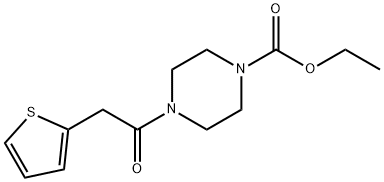 ethyl 4-(thiophen-2-ylacetyl)piperazine-1-carboxylate Struktur