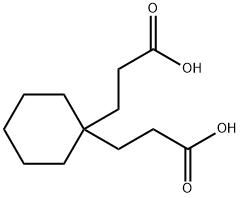 3,3'-(cyclohexane-1,1-diyl)dipropanoic acid Struktur