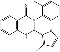 2-(3-Methyl-thiophen-2-yl)-3-o-tolyl-2,3-dihydro-1H-quinazolin-4-one Struktur