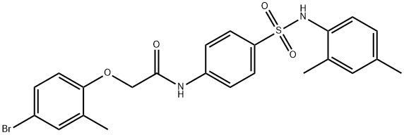 2-(4-bromo-2-methylphenoxy)-N-(4-{[(2,4-dimethylphenyl)amino]sulfonyl}phenyl)acetamide Struktur