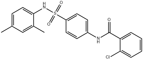 2-chloro-N-(4-{[(2,4-dimethylphenyl)amino]sulfonyl}phenyl)benzamide Struktur