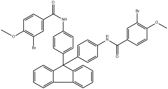 N,N'-[9H-fluorene-9,9-diylbis(4,1-phenylene)]bis(3-bromo-4-methoxybenzamide) Struktur